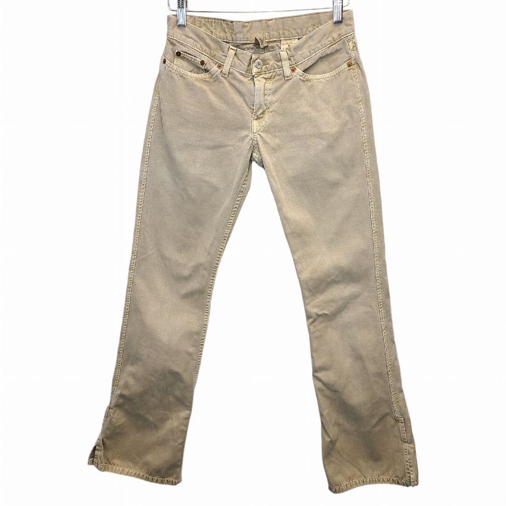 VTG Y2K Lucky Brand Dungarees by Cene Montesano Women's 4/27 Tan Flare Pants